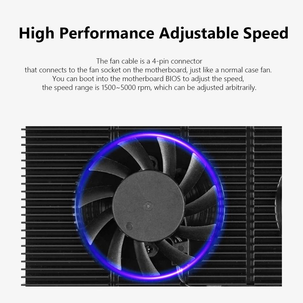 Aluminum GPU Backplane Radiator For RTX 3090 3080 3070 Series Graphics Card Backplate Memory VRAM Heatsink Cooling Fan PWM Cool