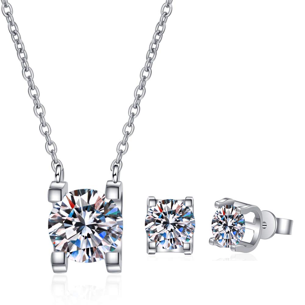 

Одиночное ожерелье 4 серьги-капли комплект гипоаллергенные серебряные аксессуары 925 пробы подарок на день рождения ювелирные изделия красная цепочка бобов [DAZZARRY] для женщин для женщин