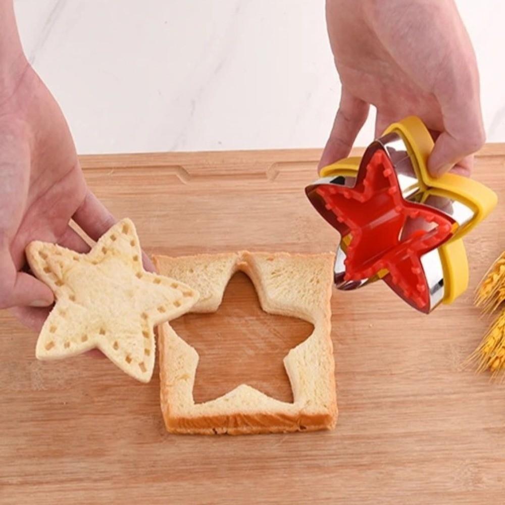 Multi-purpose Sandwich Cutting Mold Stainless Steel Cartoon Heart-shaped Biscuit Molds