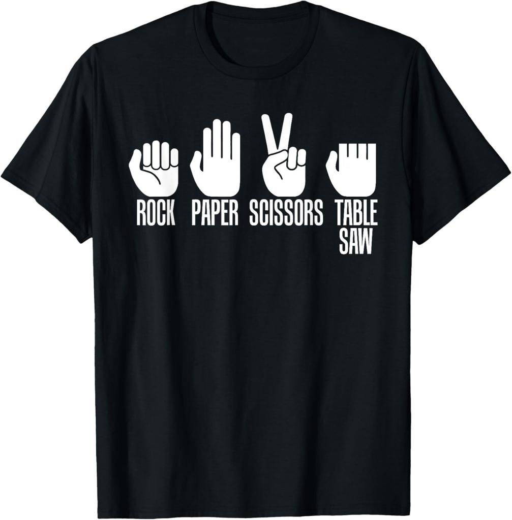 Carpenters Shirt Rock Paper Scissor Table Saw Fathers Day Gift Unisex T-Shirt