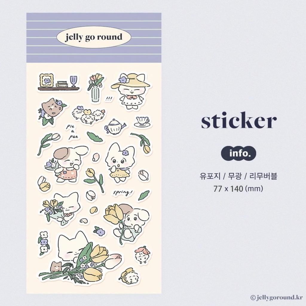 Korean Cute Cartoon Fox Rabbit Stickers for DIY Phone Case Decoration