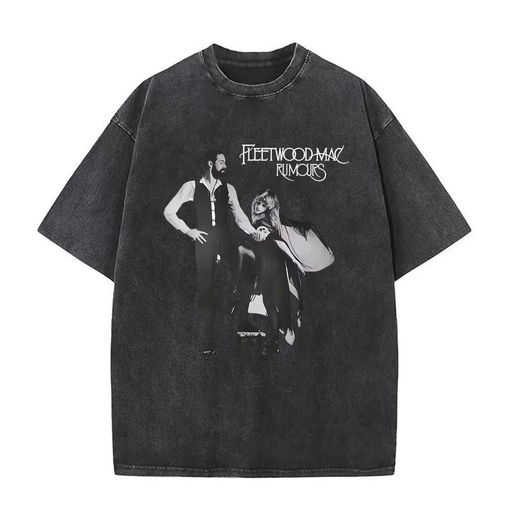 2026 Gewaschenes Vintage Rockband Fleetwood Mac Rumours Grafik-T-Shirt Stevie Nicks T-Shirt Herren Damen Freizeit Baumwolle Übergroße T-Shirts