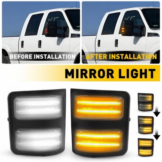 

LED Side Mirror Marker Lights Fit Ford 08-16 F550 F250 F350 F450 Super Duty