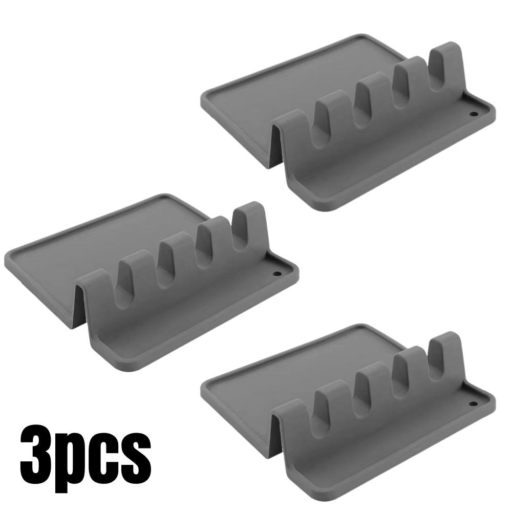 Silicone Tableware Drying Kitchen Utensil Rack Rest Holders Fork Spatula Multifunctional Shelf Organizer Non-Slip Storage Pad