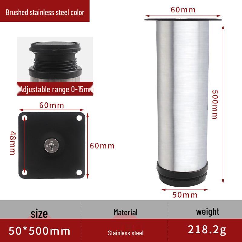 Adjustable Stainless Steel Table & Sofa Legs - Minimalist Furniture Support