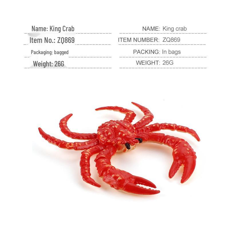

Hot-Selling Marine Animal Models: Hermit Crab, King Crab, Red Flower Crab, Sally Crab - Educational and Cognitive Science Ornaments for Kids