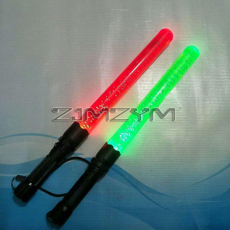 40cm Rechargeable Traffic Safety Flashing LED Light Stick Road Traffic Signal Warning Wand Explosion-proof Command Stick