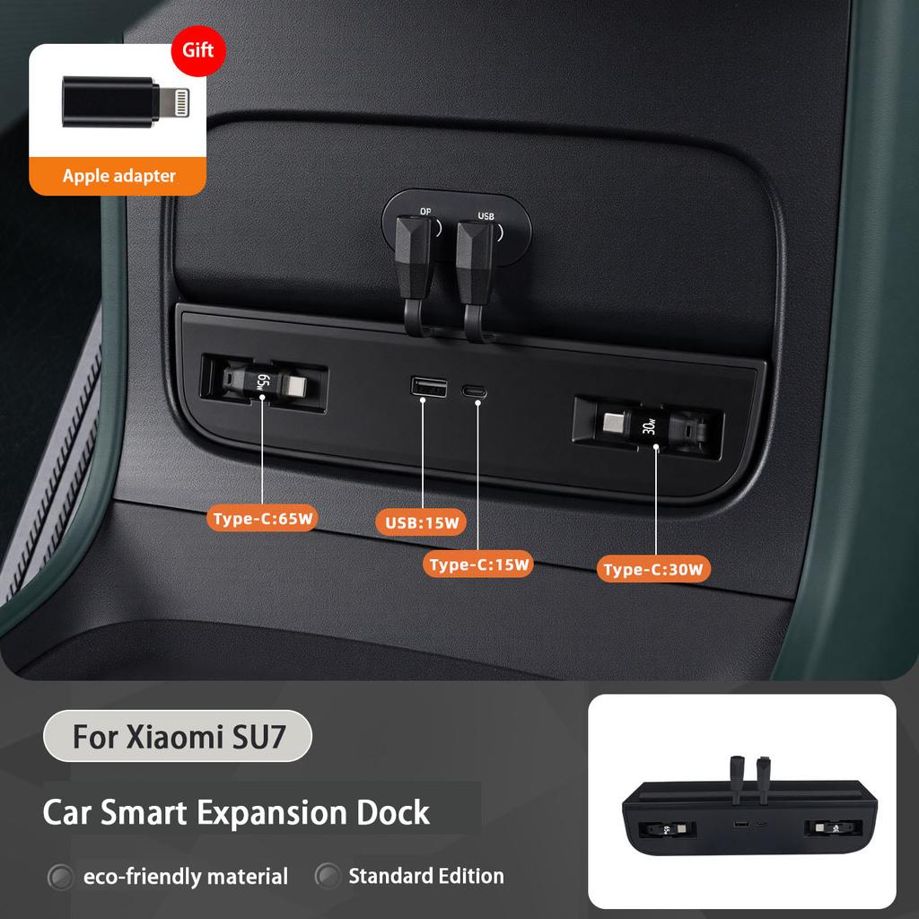 Dla Xiaomi SU7/YU7 Samochodowy Inteligentny Dock Rozszerzeń Centralny Sterownik Rozszerzony Ładowarka Typu C Kabel do Szybkiego Ładowania Samochodowego Akcesoria