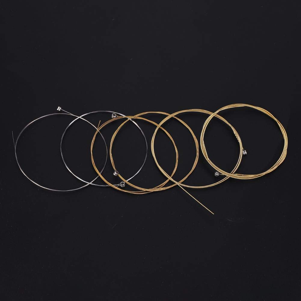 Acoustic Guitar String Stainless Easy To Stringed Instrument Accessories 6-String Set, Steel, Anti-Oxidation & Rust-Resistant, Use,