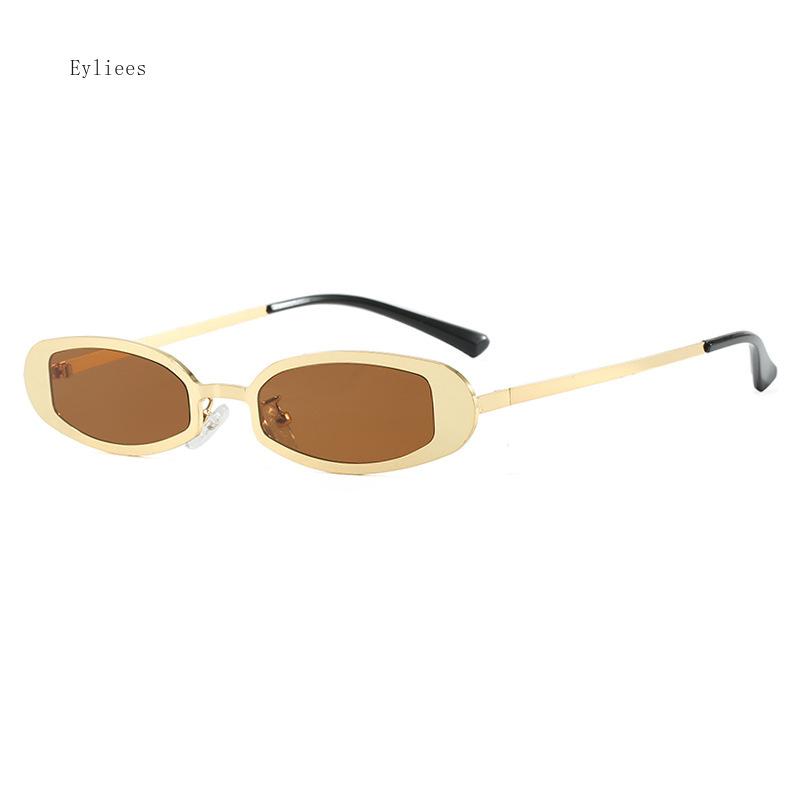 New Neutral Retro Sunscreen Sunglasses Fashion Small Frame Cat Eye Metal Travel Sunglasses UV400 Designer Gafas De Sol