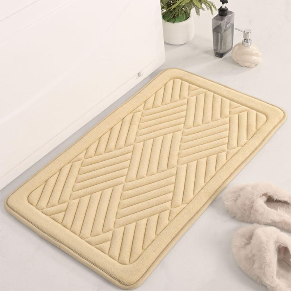 Schwamm Badezimmer Kaschmir Verdickungsmatte Bad Rutschfeste Teppiche In Waschbecken Badewanne Boden Teppich Duschraum Fußmatte Memory-Schaum 3D-Pad