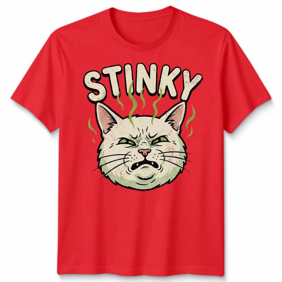 

Stinky Cat Humor Graphic Tee Mens T-Shirt Womens Top Feline Funny Gift S