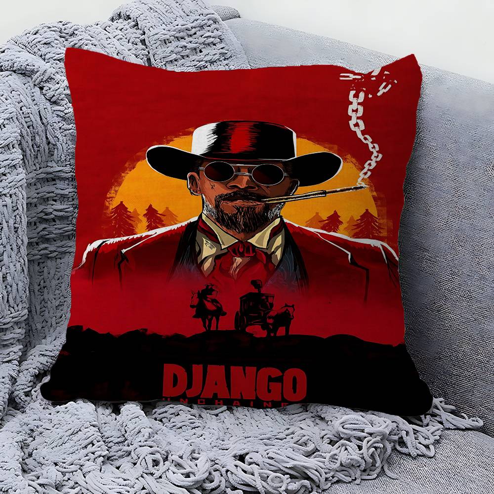 

Classic Movie D_Django U_Unchained Pillowcases Home Bedding Decorative Pillow Cover Wedding Super Soft Pillow Case 30cmx30cm