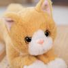 cuddly cat plush perfect for snuggling or cozying perfect as a birthday gift for 50cm soft Soothing and Soft, fluffy, pillow, up. Yellow, kids.