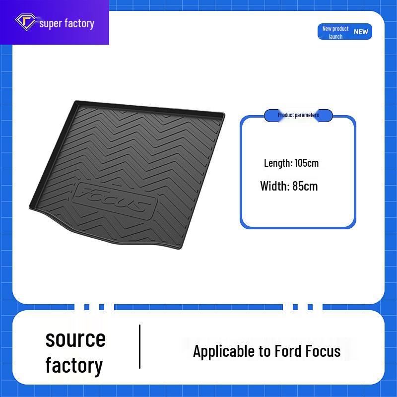 Ford Focus Trunk Mat - Classic TPE Waterproof Non-slip Accessory