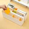 1pc Portable Plastic Pencil Organizer with Multi Compartments Insert Style Desk Storage for Markers, Watercolor Brushes, Office  Art Supplies,