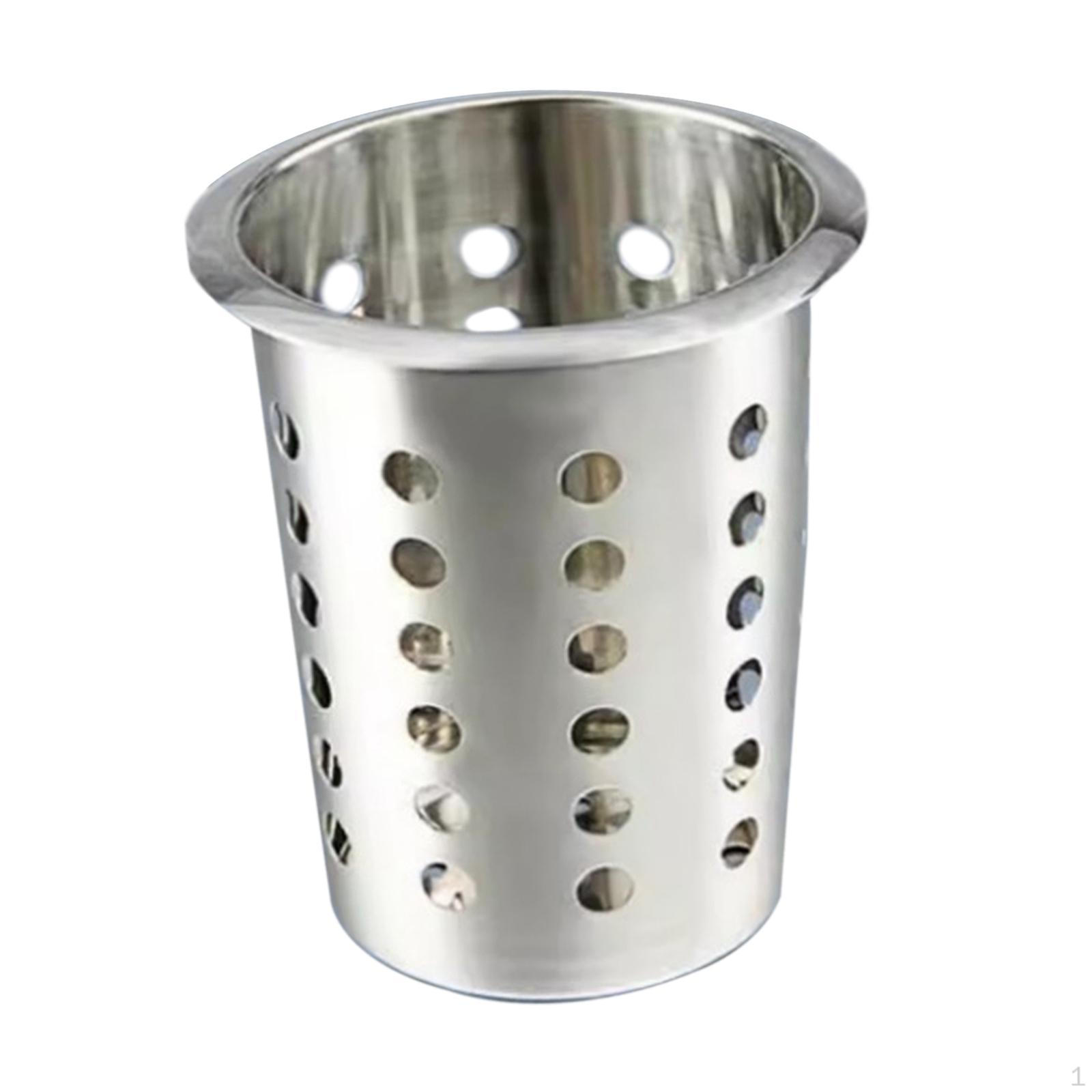 Chopsticks Holder Countertop Utensil Silverware Cutlery Rack Organizer Stainless With Holes