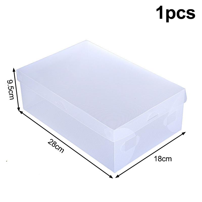 1/5 шт. Пластиковая коробка для обуви Прозрачные ящики для хранения Складной чехол-органайзер для обуви Ящики