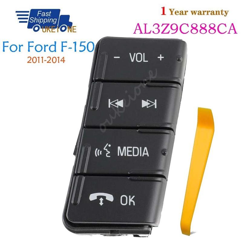 

AL3Z-9C888-CA AL3Z9C888CA For Ford F-150 2011 2012 2013 2014 Steering Wheel Audio Control Switch Button Car Accessories