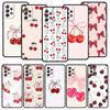 Cute Cherry Bow Phone Case for Samsung A51 A71 A21S A12 A11 A15 A25 A31 A41 A23 A33 A53 A73 A03S A05S A13 5G A35 A55 Cover