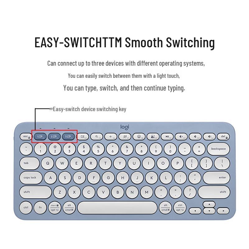 Logitech K390 Ultra-Thin Portable Wireless Bluetooth Keyboard