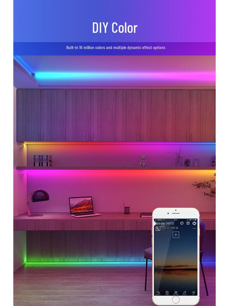 28-Key Wireless Bluetooth LED Controller With Music Sync and Full Color Dimming