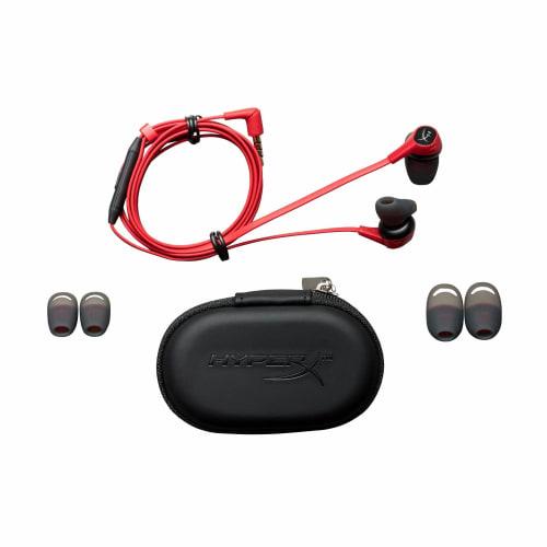 HyperX Cloud Earbuds Wired Gaming Earbuds Red Inline Microphone Nintendo Switch Manufacturer 2 Year Warranty HX-HSCEB-RD Home Work Telework Video Conf