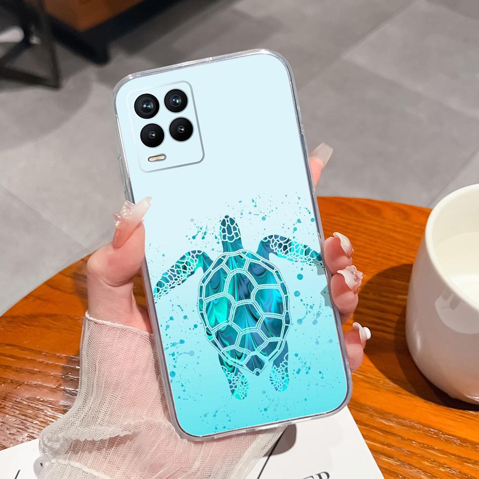 For Realme 8 Pro Case Lovely Cat Soft Transparent Phone Back Cover For Realme8 4G 5G Shockproof Comfortable TPU Silicone Bumper