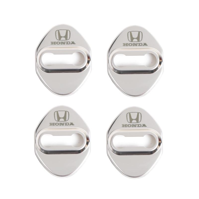 

Hot lock cylinder latch 4 pcs Door Lock Cover for Mugen Power Honda Civic Accord CRV Hrv Jazz auto accessories car styling серебряный