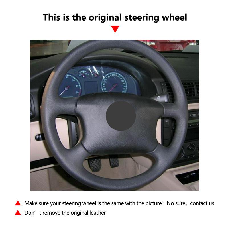 Hand-stitch Perforated Microfiber Leather Car-styling Steering Wheel Covers For Skoda Octavia 1999 2000 2001 2002 2003 2004 2005