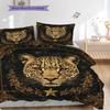 Sada povlečení s leopardím vzorem Přikrývka Povlak na přikrývku Povlak na polštář Domácí dekorace Dárek k narozeninám (1 * povlak na peřinu + 2 * povlak na polštář, bez jádra)