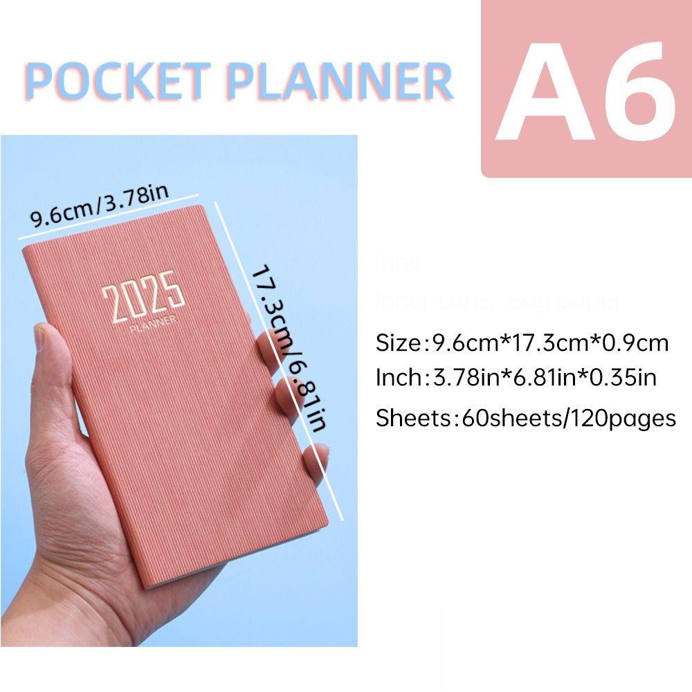 English Mini Pocket Notebook To Do List Efficiency Plan Notebook 2025 A6 Pocket Planner  Student