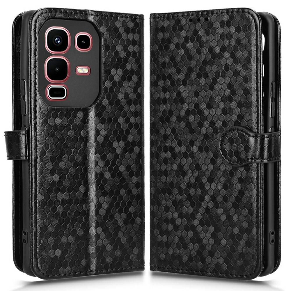 

For Infinix Note 50s 5G X6870 Wallet Case Dot Pattern Imprint PU Leather Phone Cover E