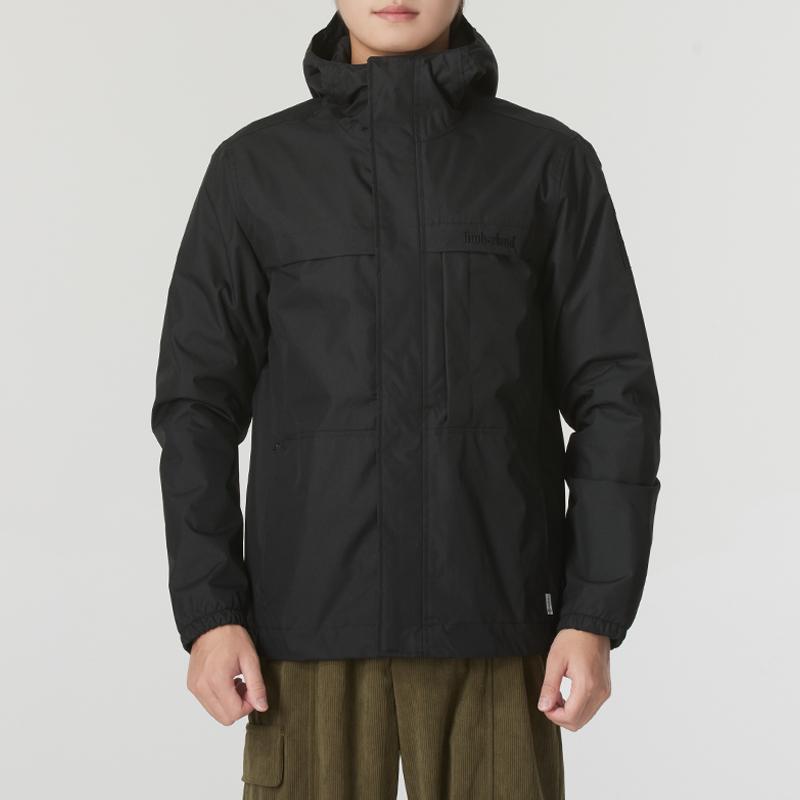 Timberland FW24 Outdoor Hiking Windproof Casual Hooded Jacket Men Jackets Black A695W001/2475521