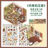 3 Sheets/bag PET Stickers Three-Dimensional Hand Account Collage Landscaping Sticker Handbook DIY Decorative Sticker Pack