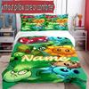 3pcs Duvet Cover Set (1*Duvet Cover + 2*Pillowcase, Without Core), Custom Name Plants Vs. Zombies Pattern Bedding Set, Home Bedroom Decor Gift