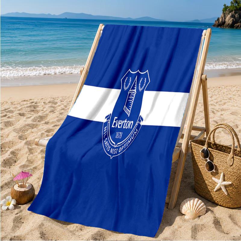Fc Everton Crest Design Beach Towel Microfiber Beach Towel, Lightweight and Quick-Dry, for Summer Travel, Swimming Pool Fan Birthday Gift
