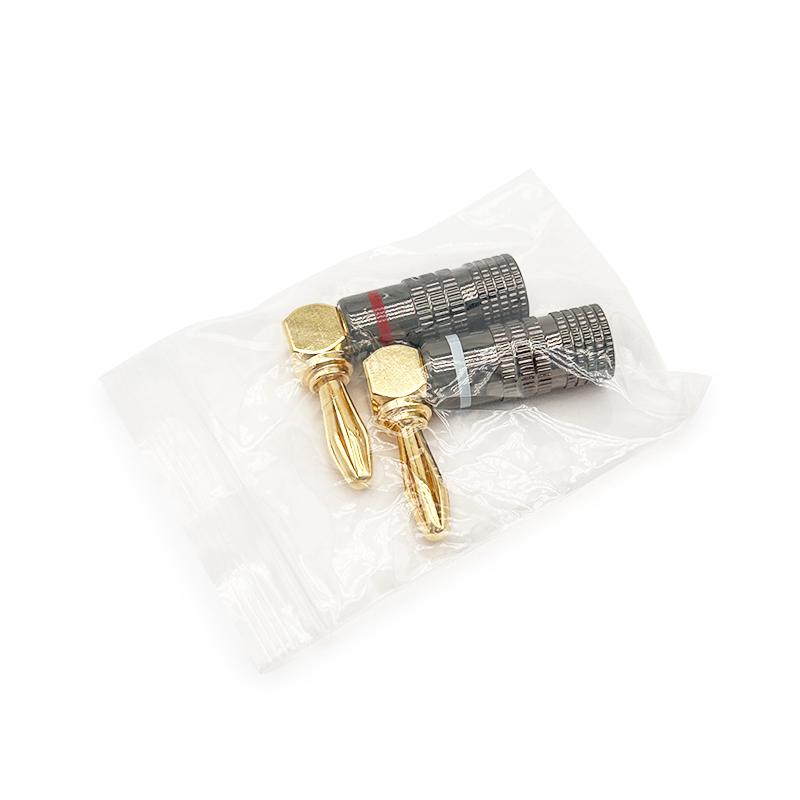 12Pcs 90Degree Banana Plugs 24K Gold Plated Right Angle 4mm Jack Plug Video Audio Adapter Speaker Amplifier Wire Cable Connector