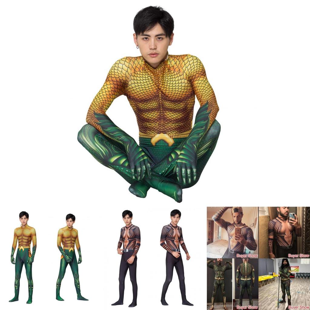 Spandex Zentai Suit For Aquaman Fans Ideal For Halloween And Cosplay**