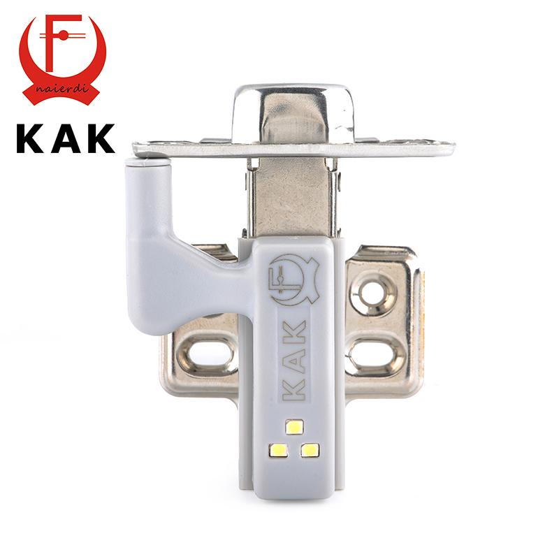 10PCS KAK LED Cabinet Hinge Light Universal Kitchen Bedroom Living Room Cupboard Wardrobe 0.25W Inner Sensor Light Hardware