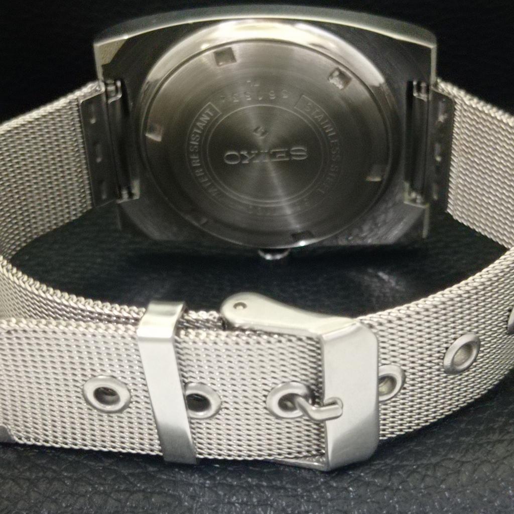 RARE VINTAGE SEIKO HAND-WINDING 6602B JAPAN MENS BLACK DIAL WATCH a703939-1 R213g-a703939