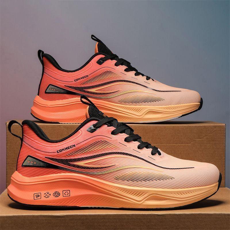 

Летние новые дышащие спортивные кроссовки из ледяного шелка, легкие кроссовки для бега, мужские белые повседневные рабочие туфли, импортная торговля 39 оранжевый