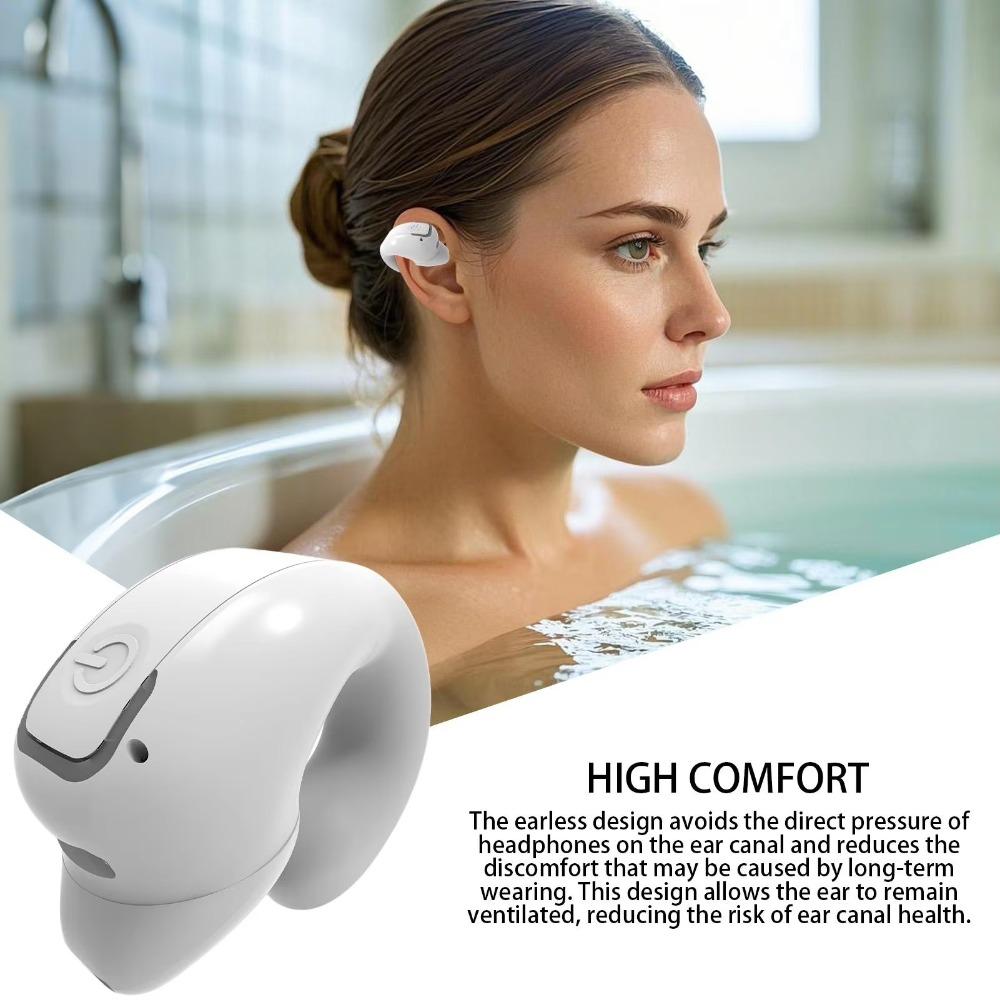 Single Ear Bluetooth 5.3 Wireless Headphones OWS Driver Waterproof Ear Hook Headphones Lightweight With Microphone