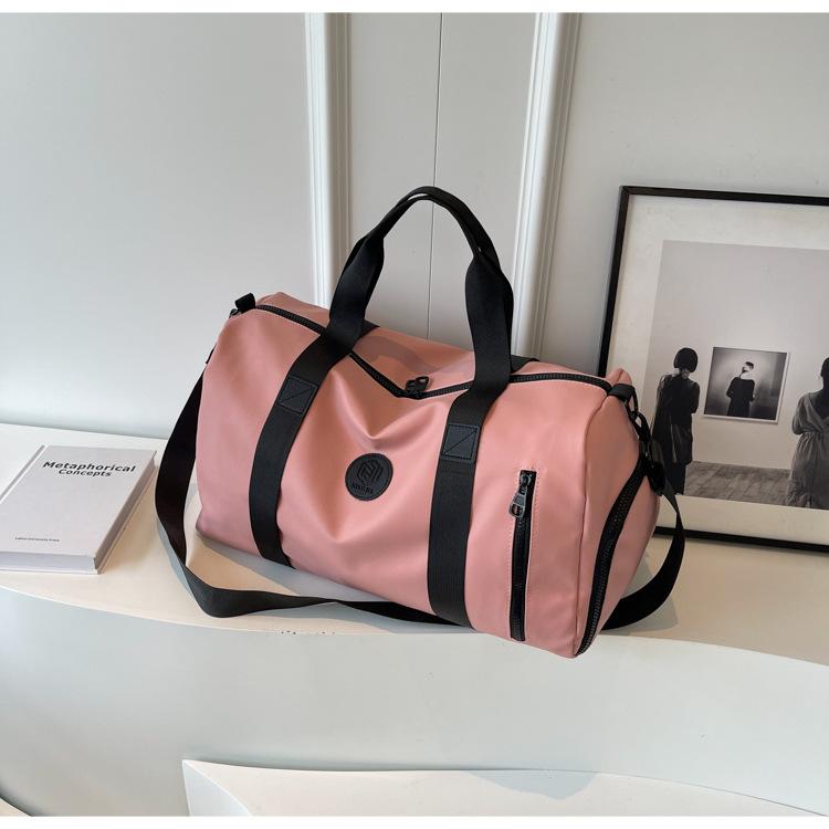 Korean-style travel bag, large-capacity shoulder and crossbody bag with separate shoe compartment, sports and fitness bag, storage bag, yoga bag
