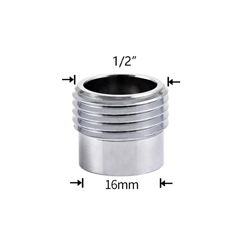 Water Faucet Coupler 1/2 To M16 M18 M20 M22 M24 M28 Thread Connector Conversion Repair Tap Adapter For Bubbler Kitchen Bathroom