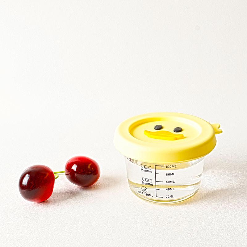 In-Stock Infant Food Bowl Set: 3-Piece High Borosilicate Glass Microwave-Safe Steamed Egg Custard and Fresh-Keeping Bowls