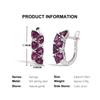 Simple Design 925 Sterling Silver Earrings Natural Triangle 4.0mm Rhodolite Garnet Fine Jewelry for Women's Daily and Party Wear