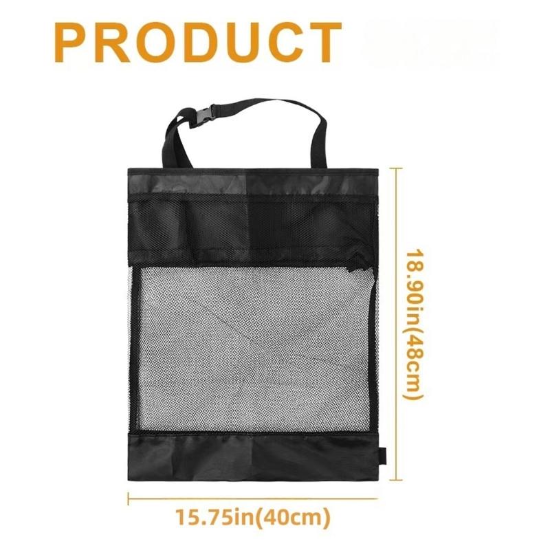 Portable Push Pull Golf Carts Bag Organizer Large Capacity Golf Ball Drawstring Pouch Grocery Shopping Mesh Bag