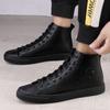 Black Warm Fur Men Boots Fashion Artificial Leather Men Boots Winter Warm Shoes Snow Boots for Men Boats