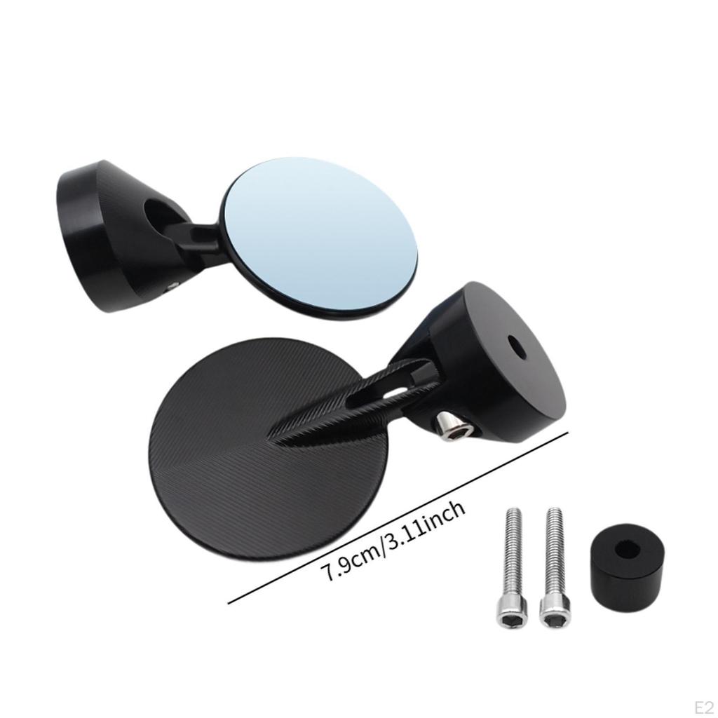 2Pcs Motorcycle Rearview Mirror Handlebar Mirrors Riding Repair Garage Component Motorbike Side